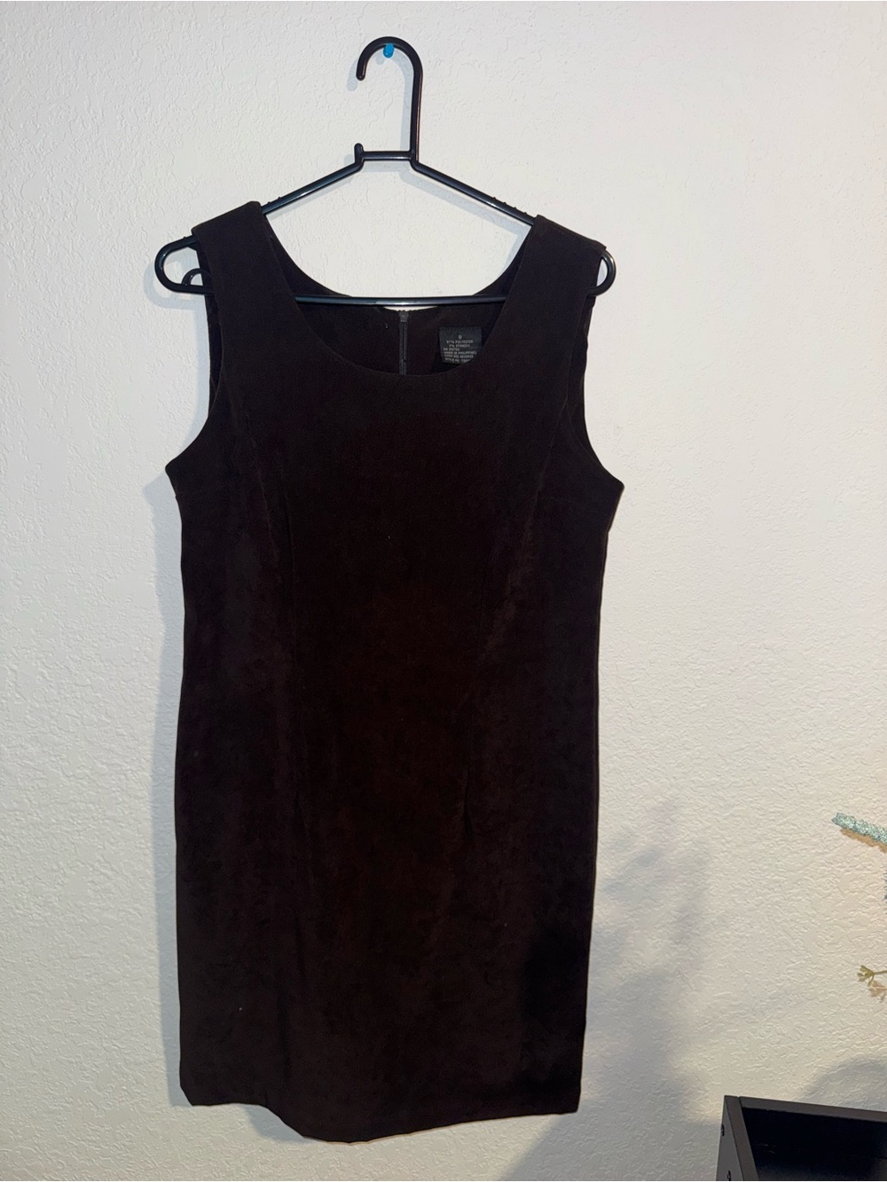 Vintage Dark Brown Suede Dress